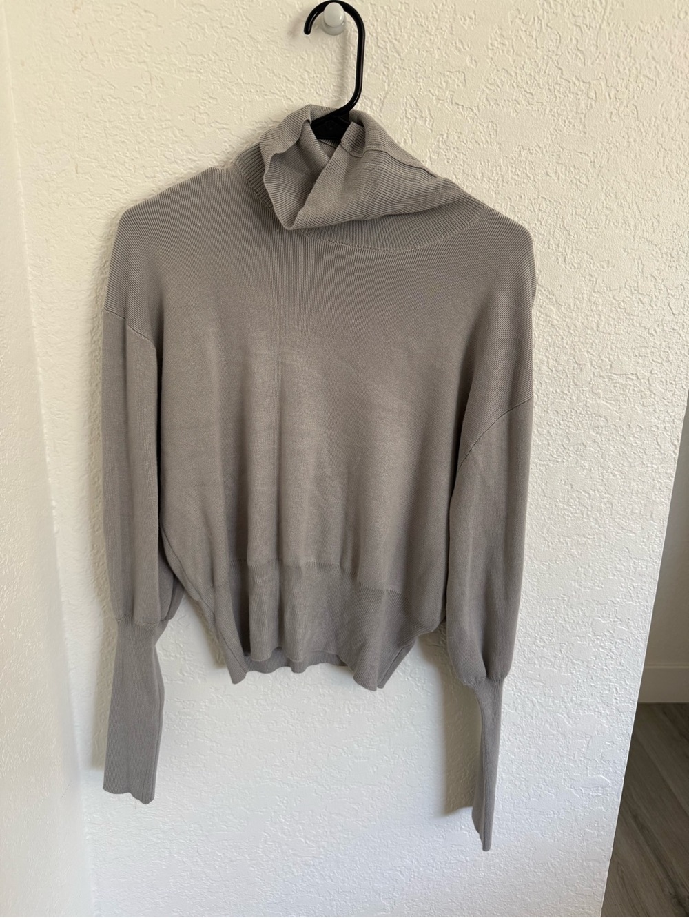 Vici Gray Ribbed Turtleneck Sweater